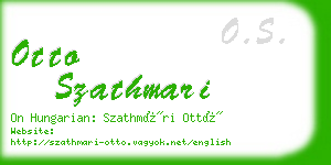 otto szathmari business card